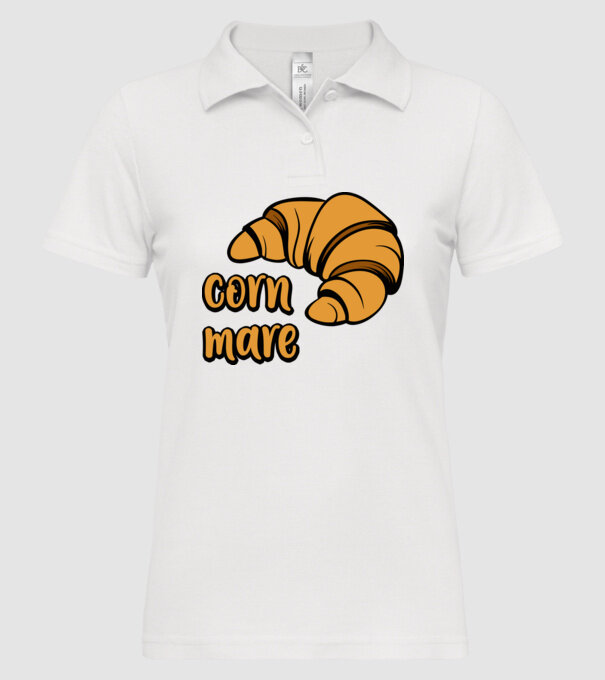 corn mare model alb pe tricou