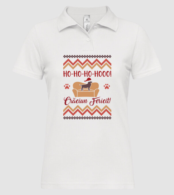 un Crăciun ho-ho-hoo-hoo fericit! model alb pe tricou