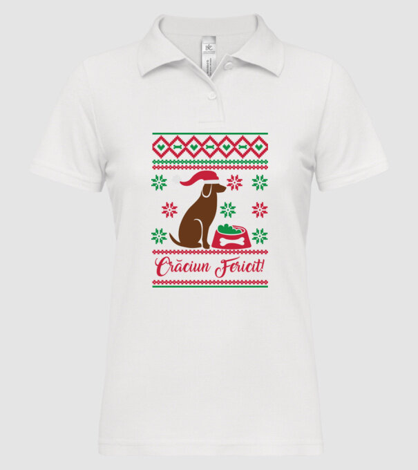 crăciun fericit model alb pe tricou