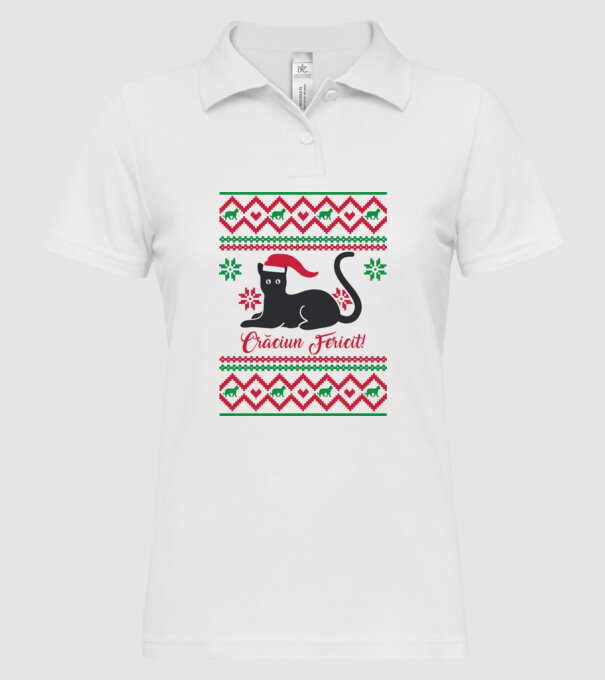 crăciun fericit model alb pe tricou