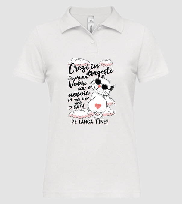 Crezi în dragoste-la prima vedere model alb pe tricou