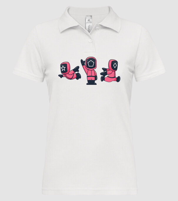 cute squid game toys model alb pe tricou