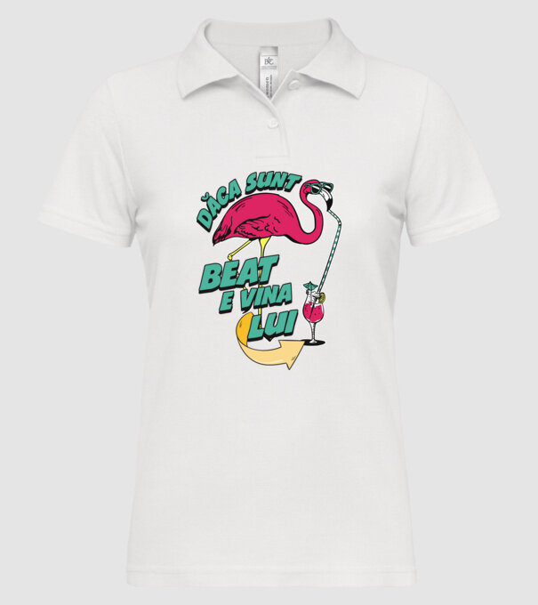 dacă sunt beat, e vina lui model alb pe tricou