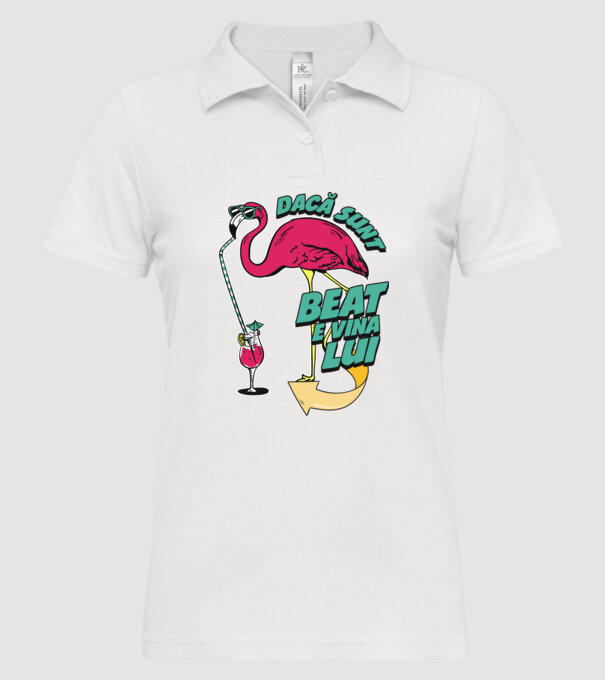 dacă sunt beat, e vina lui model alb pe tricou