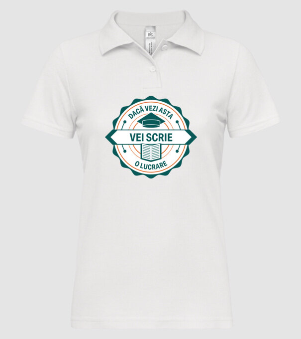 Dacă vezi asta, vei scrie o lucrare model alb pe tricou