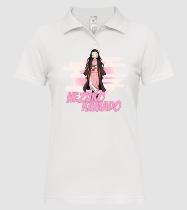 Demon Slayer  Nezuko model alb pe tricou