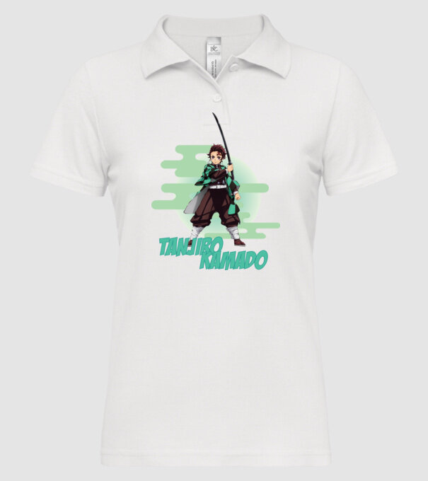 Demon Slayer Tanjiro model alb pe tricou