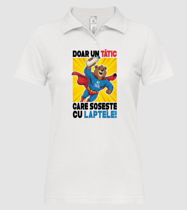 Doar un Tătic Care sosește cu laptele model alb pe tricou