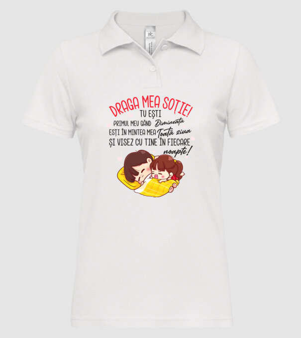 Draga mea soție tu ești primul meu model alb pe tricou