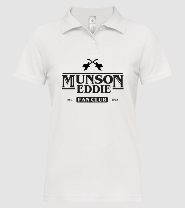 eddie munson fan club model alb pe tricou