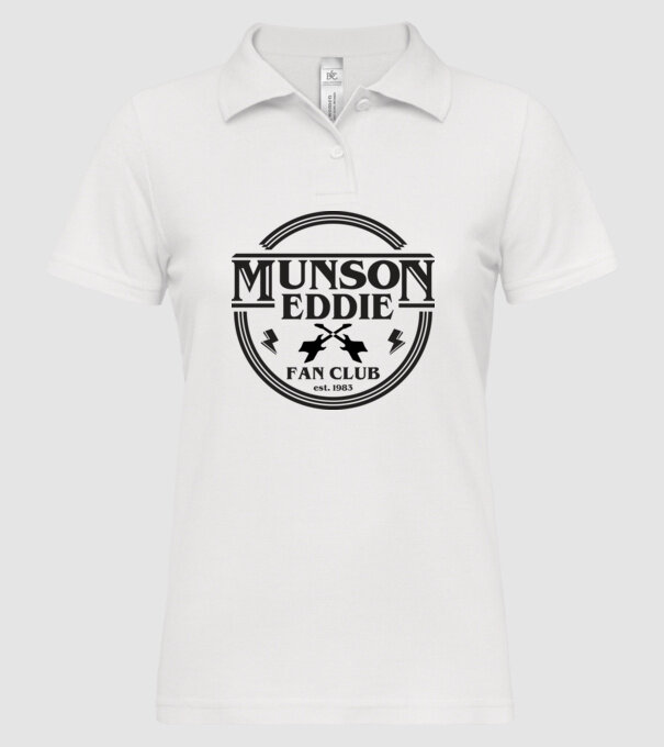 eddie munson fan club est 1983 model alb pe tricou