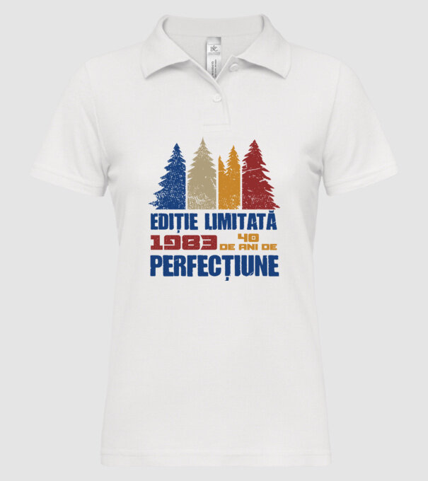 Ediție limitată 1983 - 40 de ani de perfecțiune model alb pe tricou