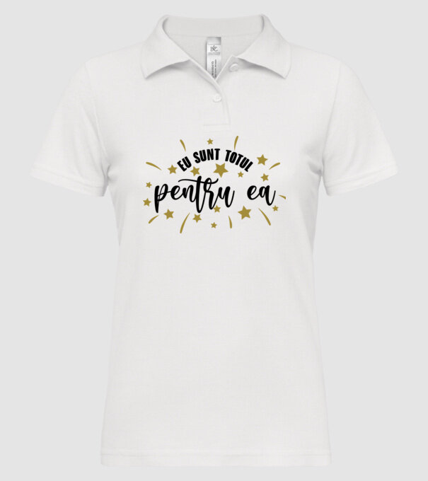 Eu sunt totul pentru el/ ea model alb pe tricou