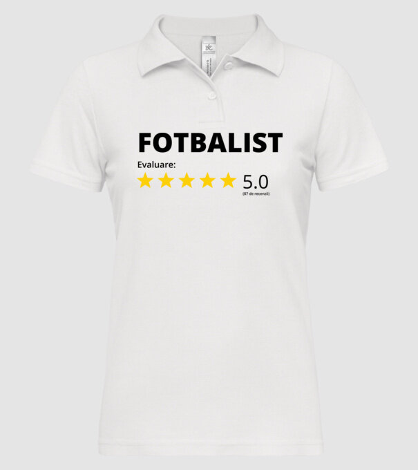 Evaluare 5 FOTBALIST model alb pe tricou