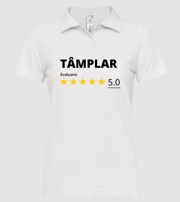 Evaluare - TÂMPLAR model alb pe tricou