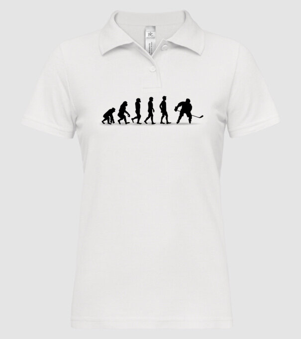 Evolution Hockey model alb pe tricou
