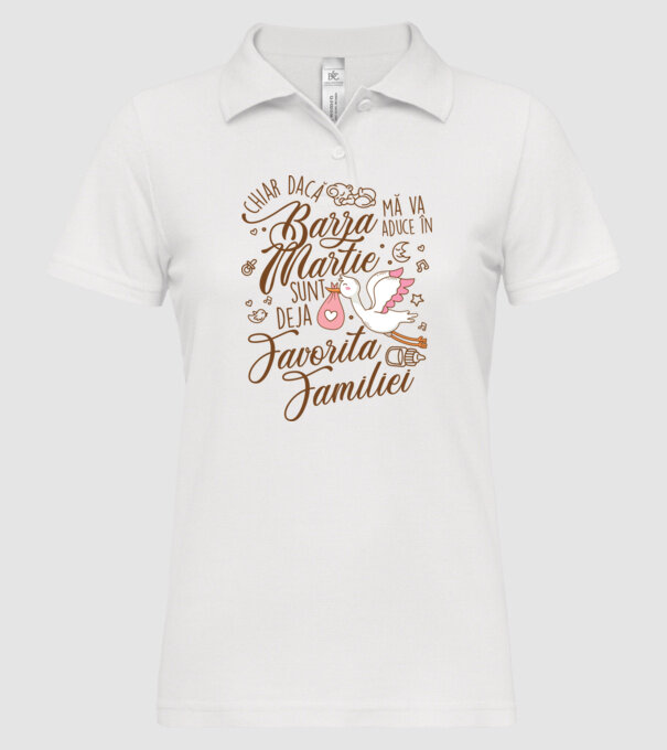 Favorita familiei MARTIE model alb pe tricou