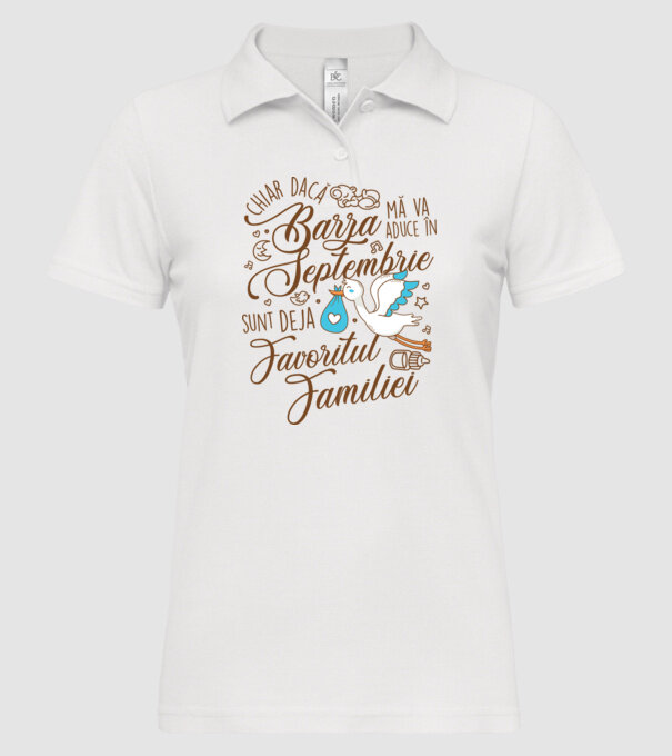 Favoritul familiei SEPTEMBRIE model alb pe tricou