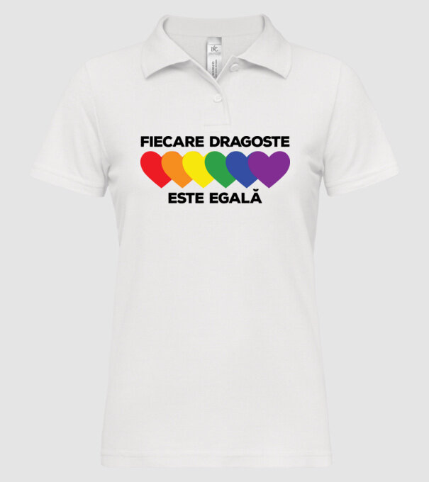 Fiecare dragoste este egală model alb pe tricou