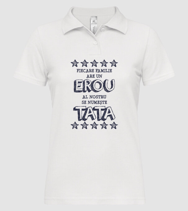 Fiecare familie are un erou, al nostru se numește tata model alb pe tricou