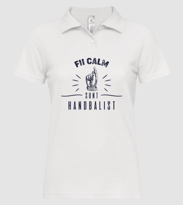Fii calm, sunt HANDBALIST model alb pe tricou