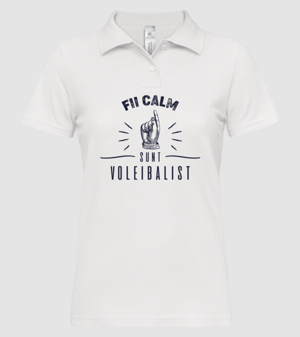 Fii calm, sunt VOLEIBALIST model alb pe tricou