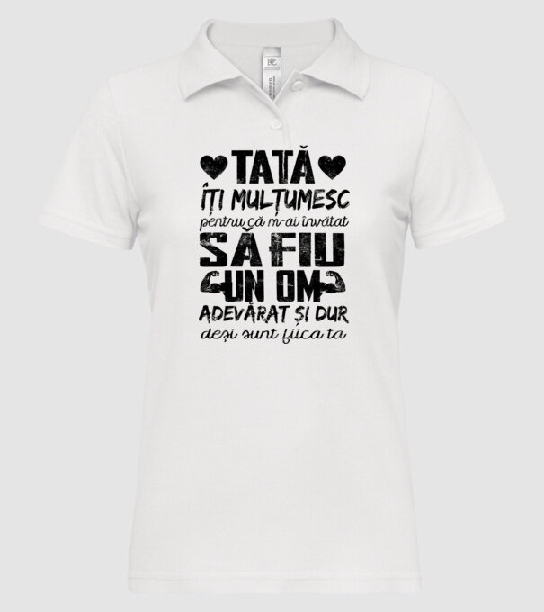 fiică crescută ca fiu Alb model alb pe tricou