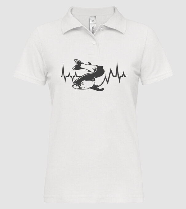 Fish model alb pe tricou