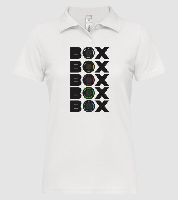 Forma1 box model alb pe tricou