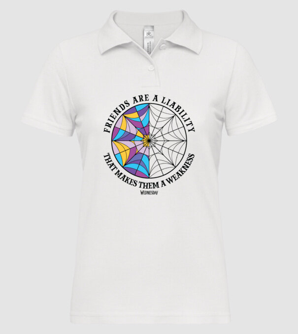 Friends are liability model alb pe tricou