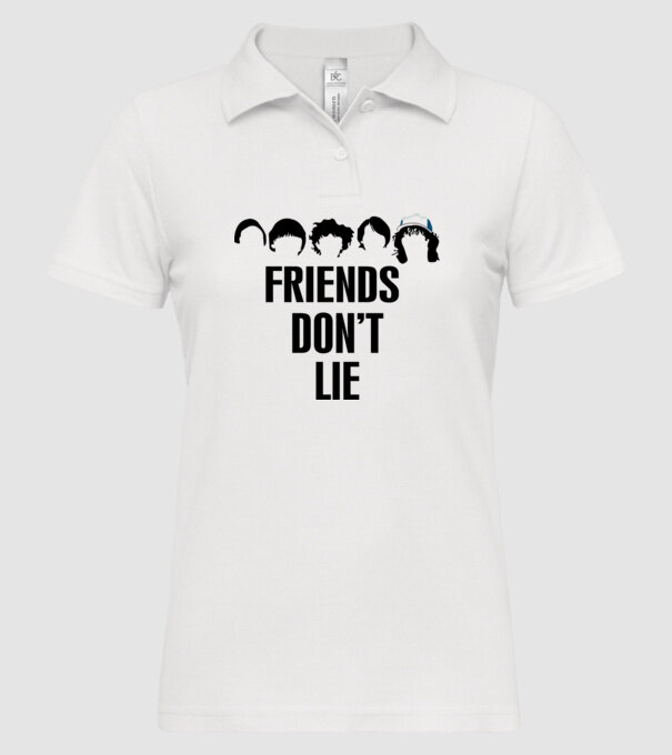 friends dont lie stranger things model alb pe tricou