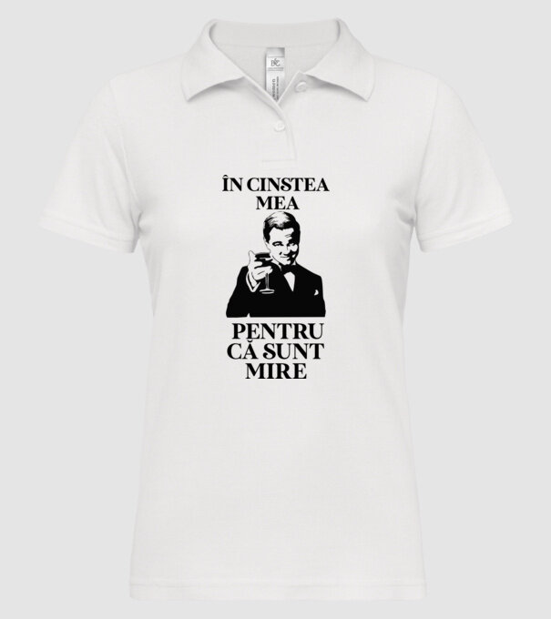 în cinstea mea, pentru că sunt mire model alb pe tricou