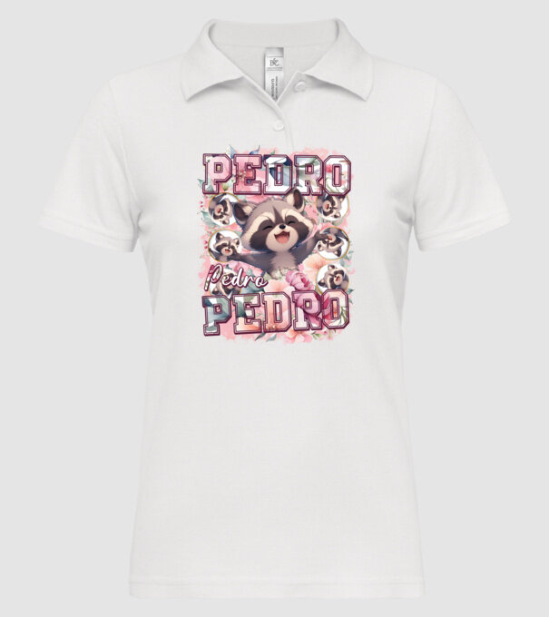 Girly Pedro model alb pe tricou