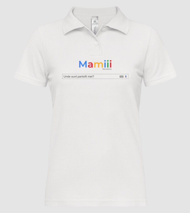 Mamiiii - Unde sunt pantofii mei? model alb pe tricou