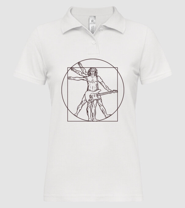 Guitar player model alb pe tricou