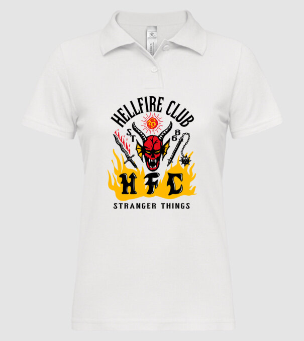 hellfire club 86 stranger things model alb pe tricou