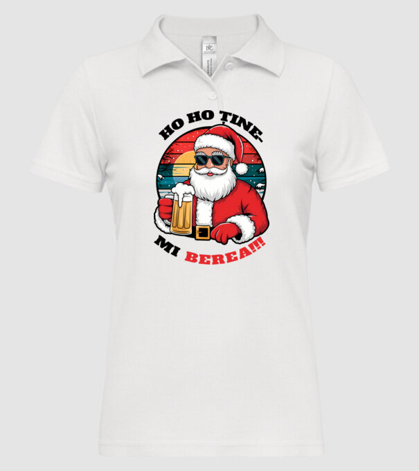 Ho ho ține mi berea! alb model alb pe tricou
