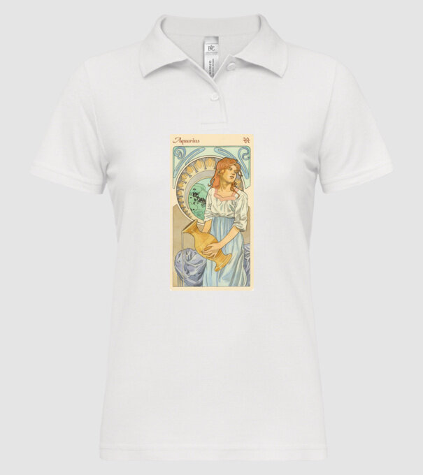 Horoscop Tarot VARSATOR model alb pe tricou