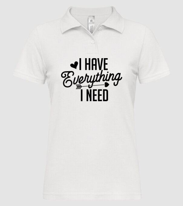 I have everything model alb pe tricou
