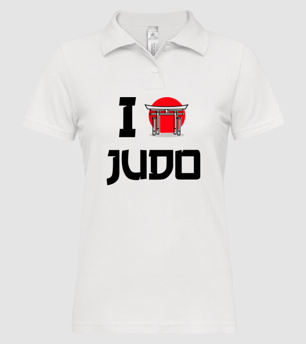 I love Judo model alb pe tricou