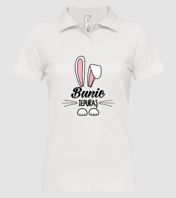 iepuraș bunic model alb pe tricou