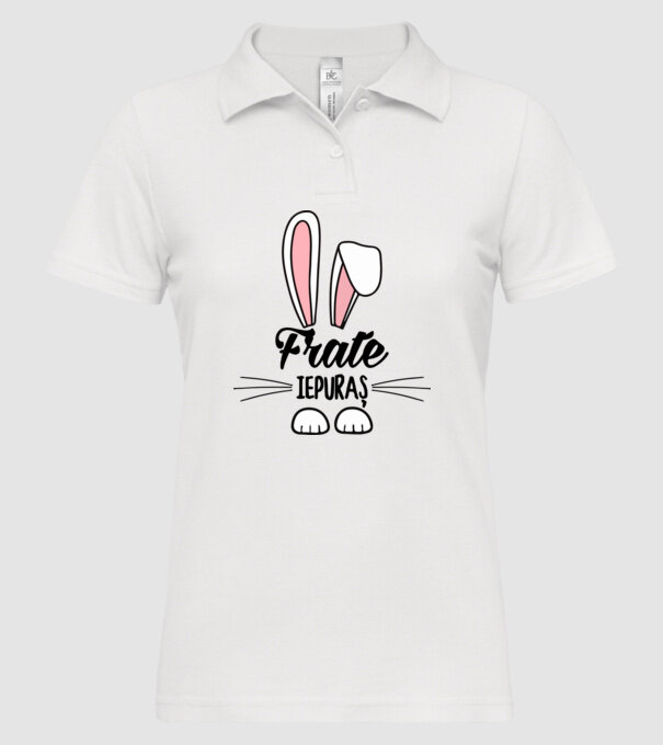 iepuraș frate model alb pe tricou