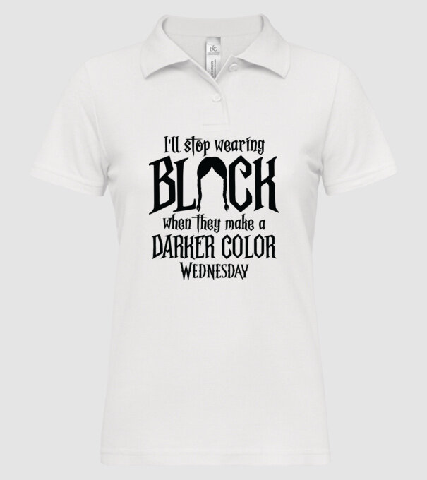 ill stop wearing black model alb pe tricou