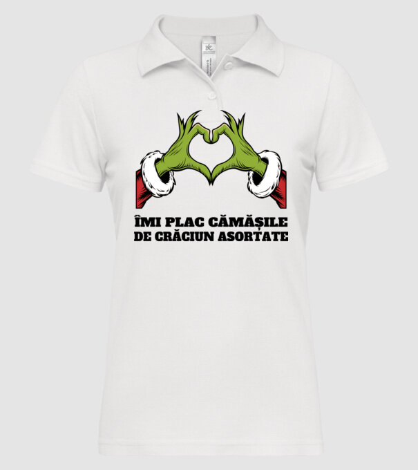 Îmi plac cămășile de crăciun asortate alb model alb pe tricou