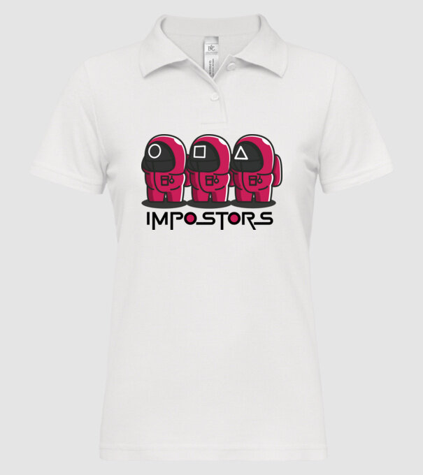 impostors squid game model alb pe tricou