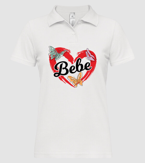 Bebe model alb pe tricou