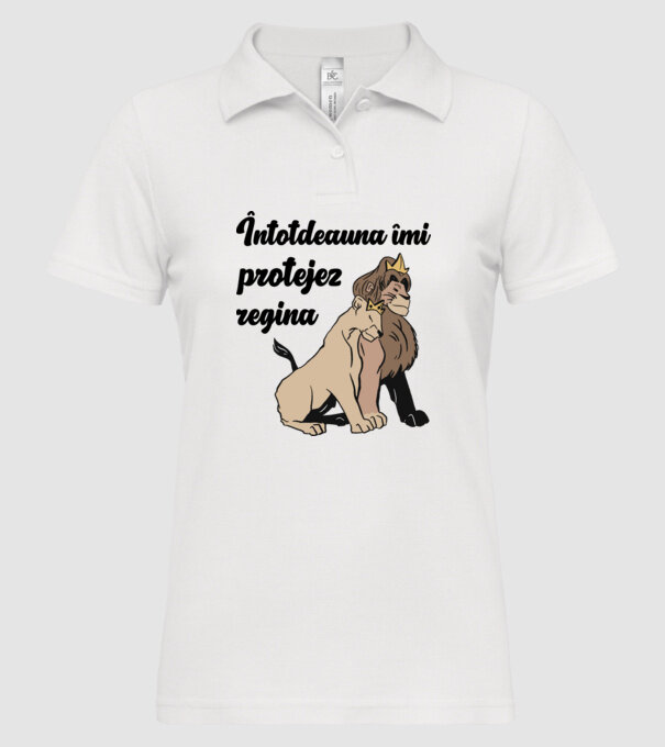 Întotdeauna îmi protejez regina model alb pe tricou