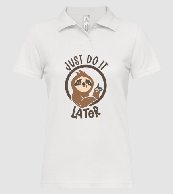 Just do it model alb pe tricou