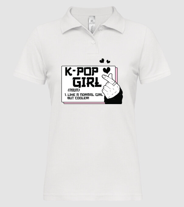 K-POP FANGIRL model alb pe tricou