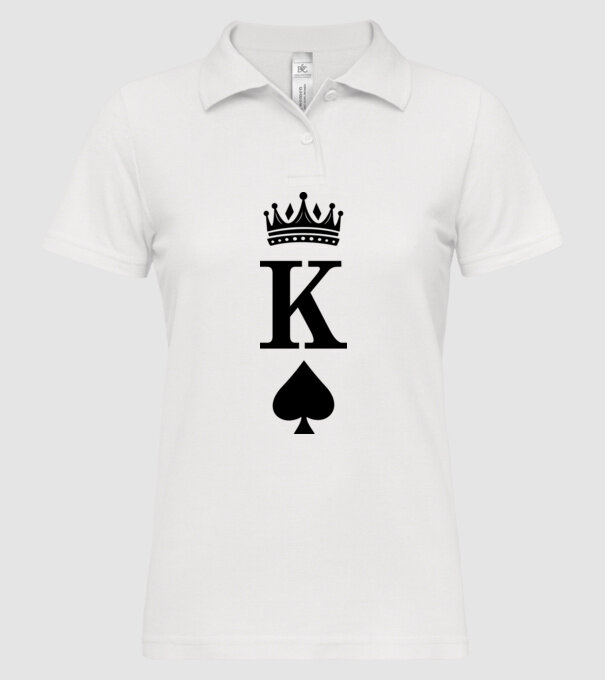 King model alb pe tricou